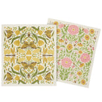 Two patterned products with nature-themed designs on a white background