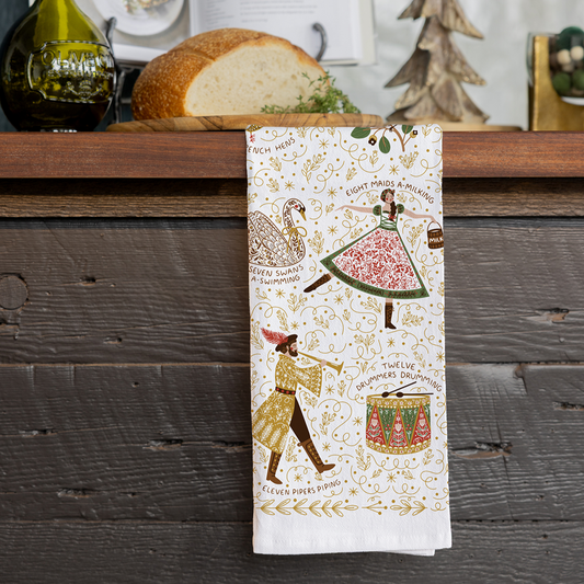 12 Days of Christmas Tea Towel