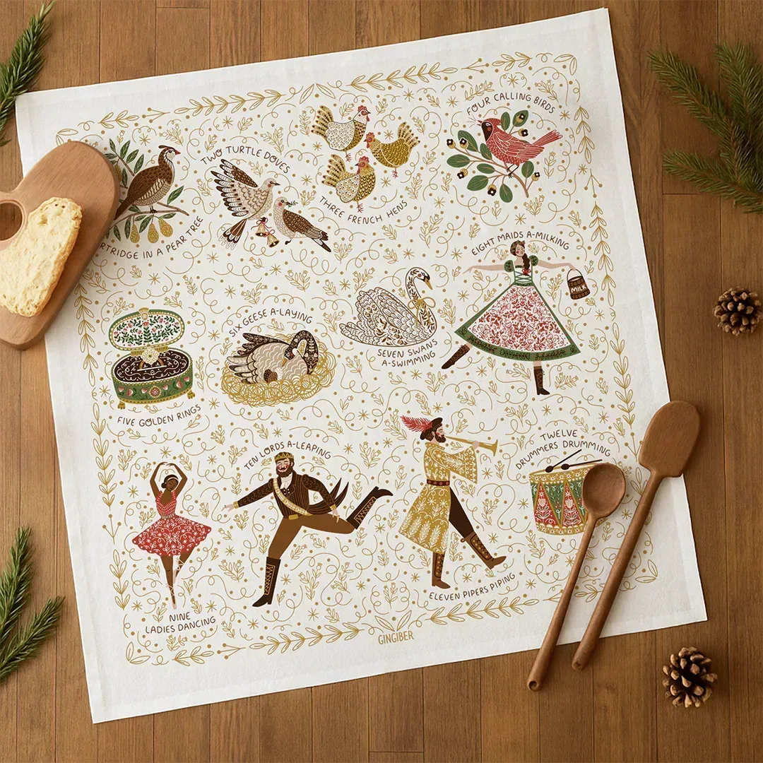 Holly Jolly Tea Towel Bundle (REDIRECT) - Gingiber