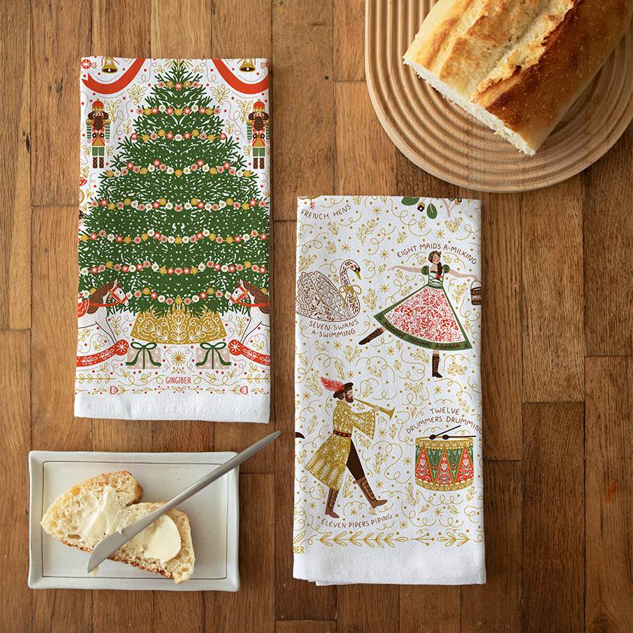 Two Holiday Tea Towel Bundle