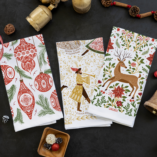 Holly Jolly Tea Towel Bundle