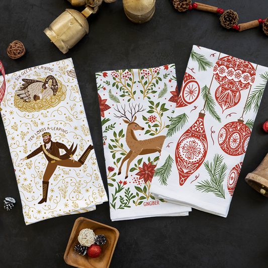 Holly Jolly Tea Towel Bundle
