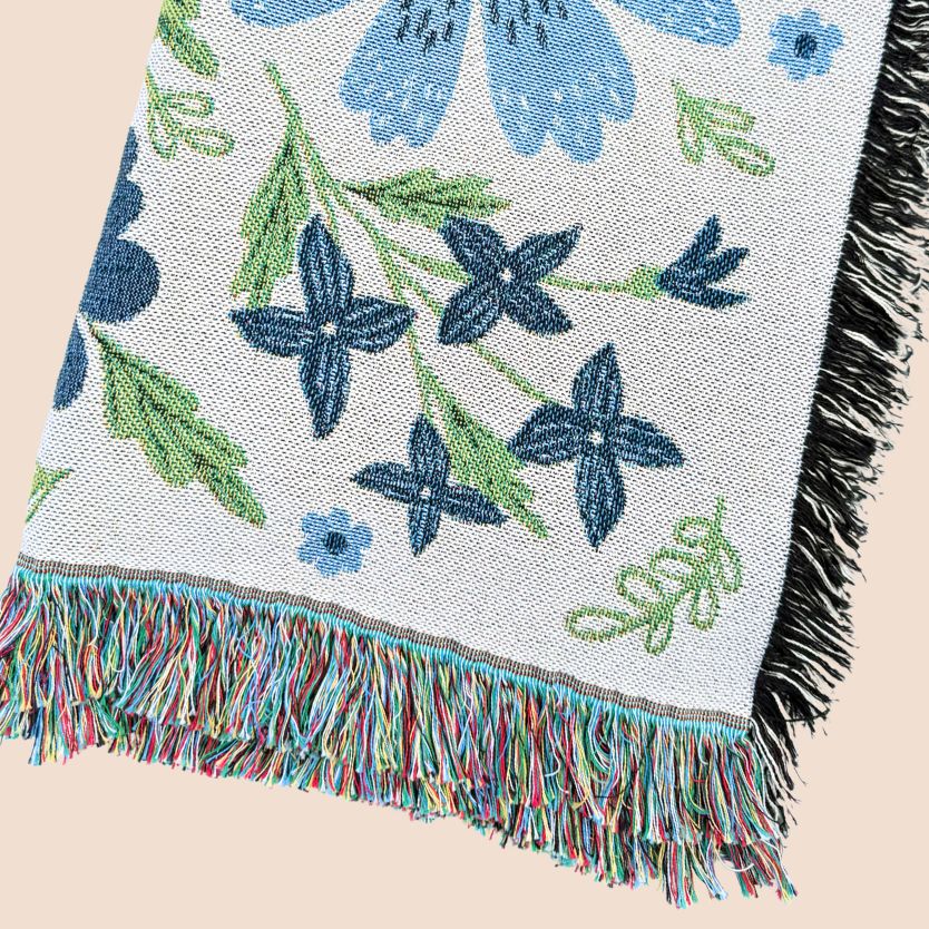 Blue Cornflower Blanket