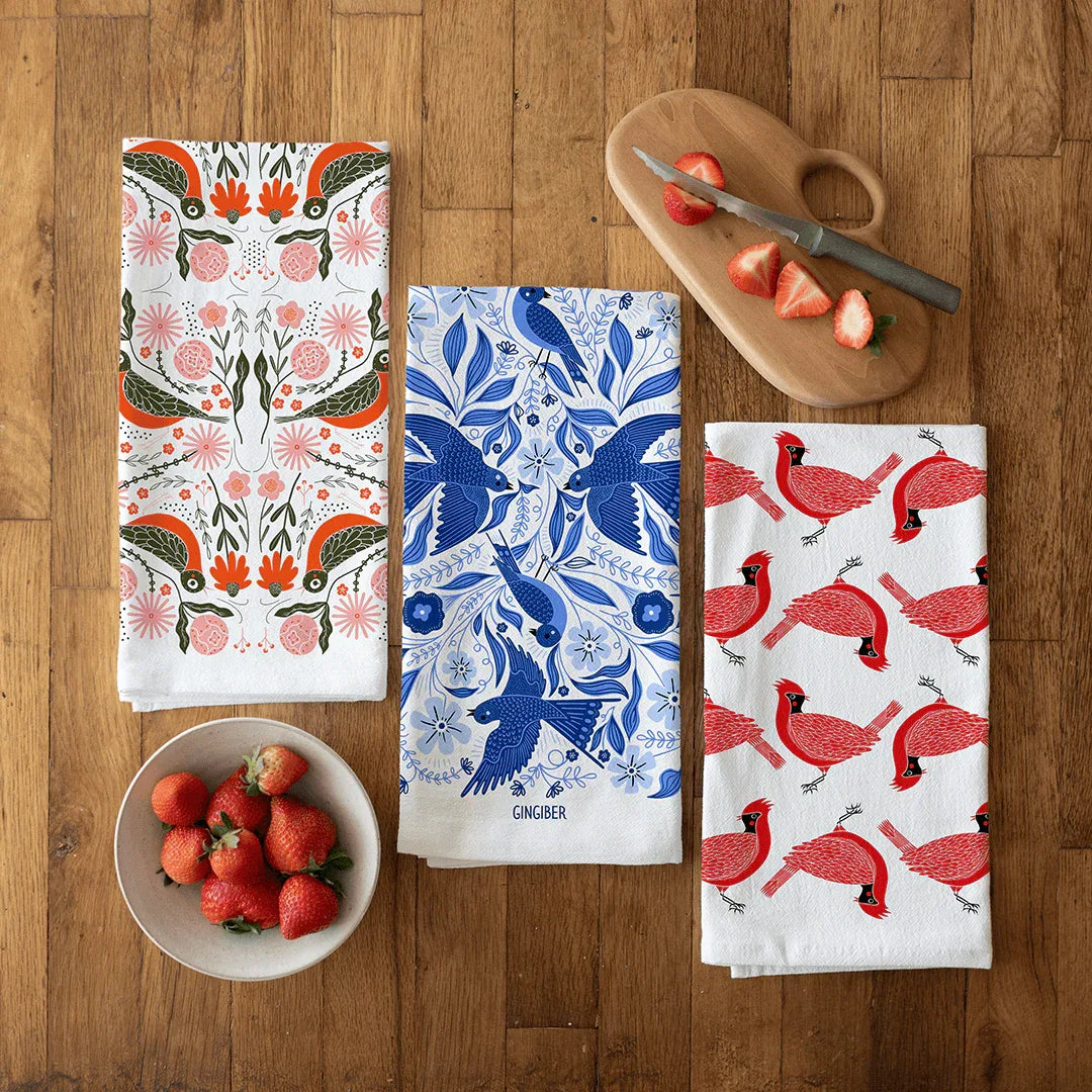 Three Bird Tea Towel Bundle - Gingiber