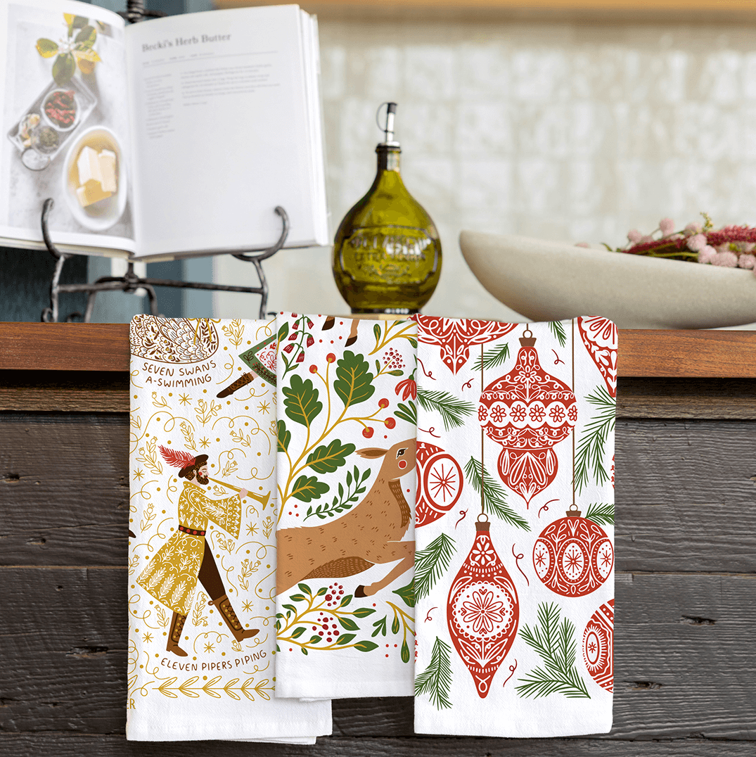 Holly Jolly Tea Towel Bundle