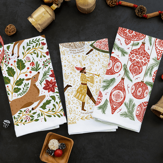 Holly Jolly Tea Towel Bundle