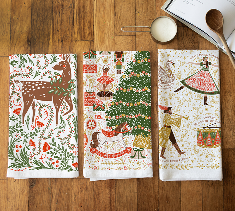 Three Holiday Tea Towel Bundle