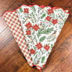 Poinsettia & Pine Tree Skirt