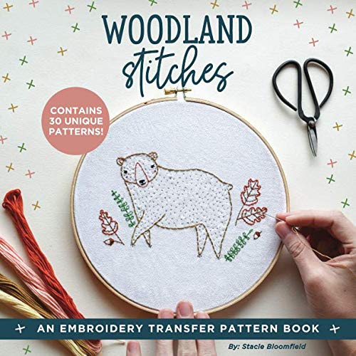 Woodland Stitches - Embroidery transfer pattern book by Stacie Bloomfield