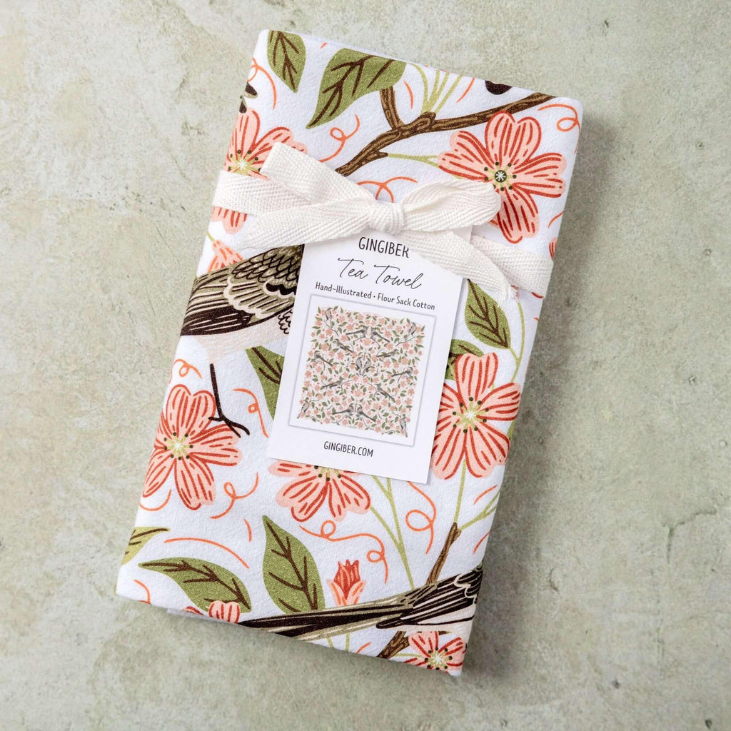 Apple Blossom Tea Towel - Gingiber