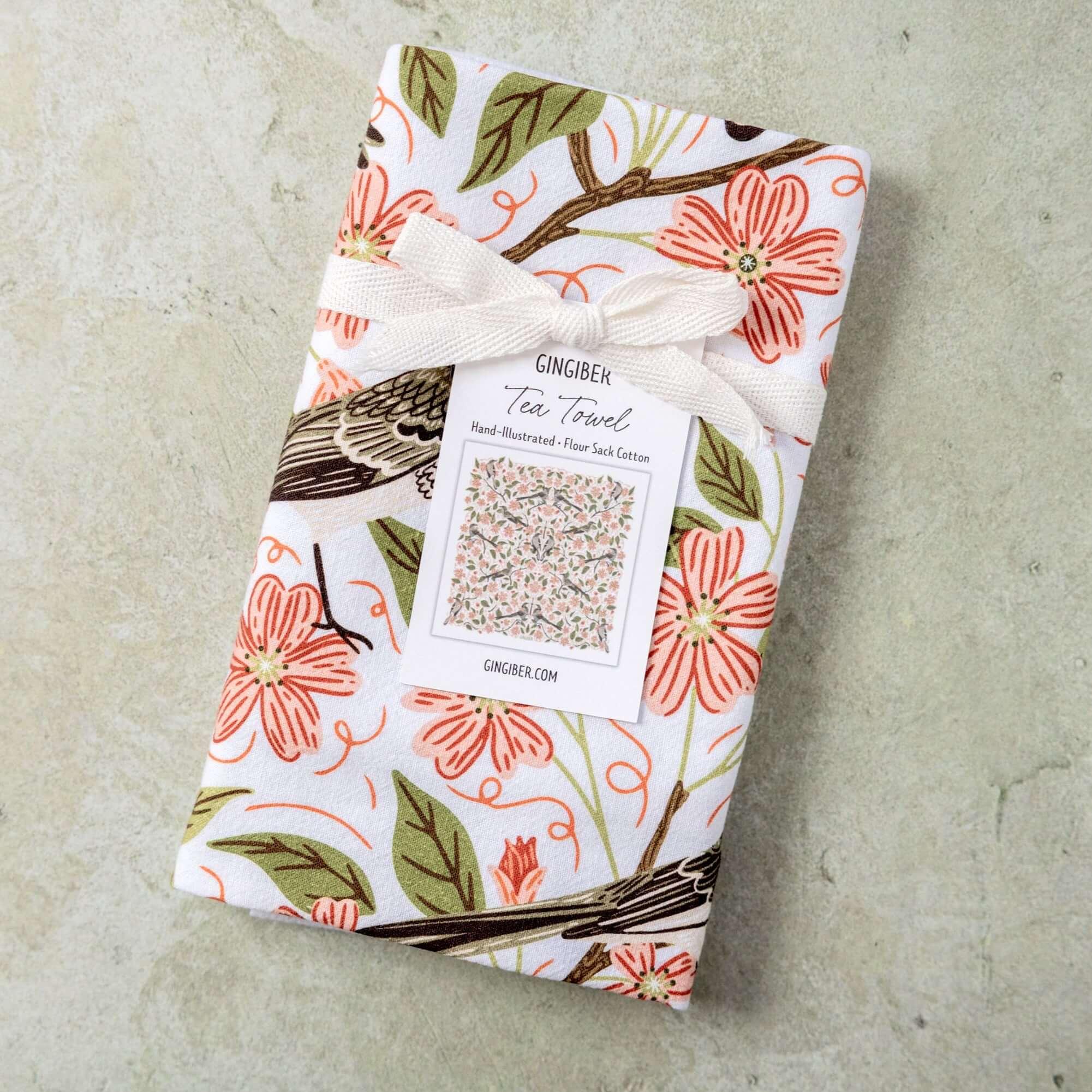 Apple Blossom Tea Towel - Gingiber