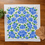 Blue Hydrangea Tea Towel - floral tea towel