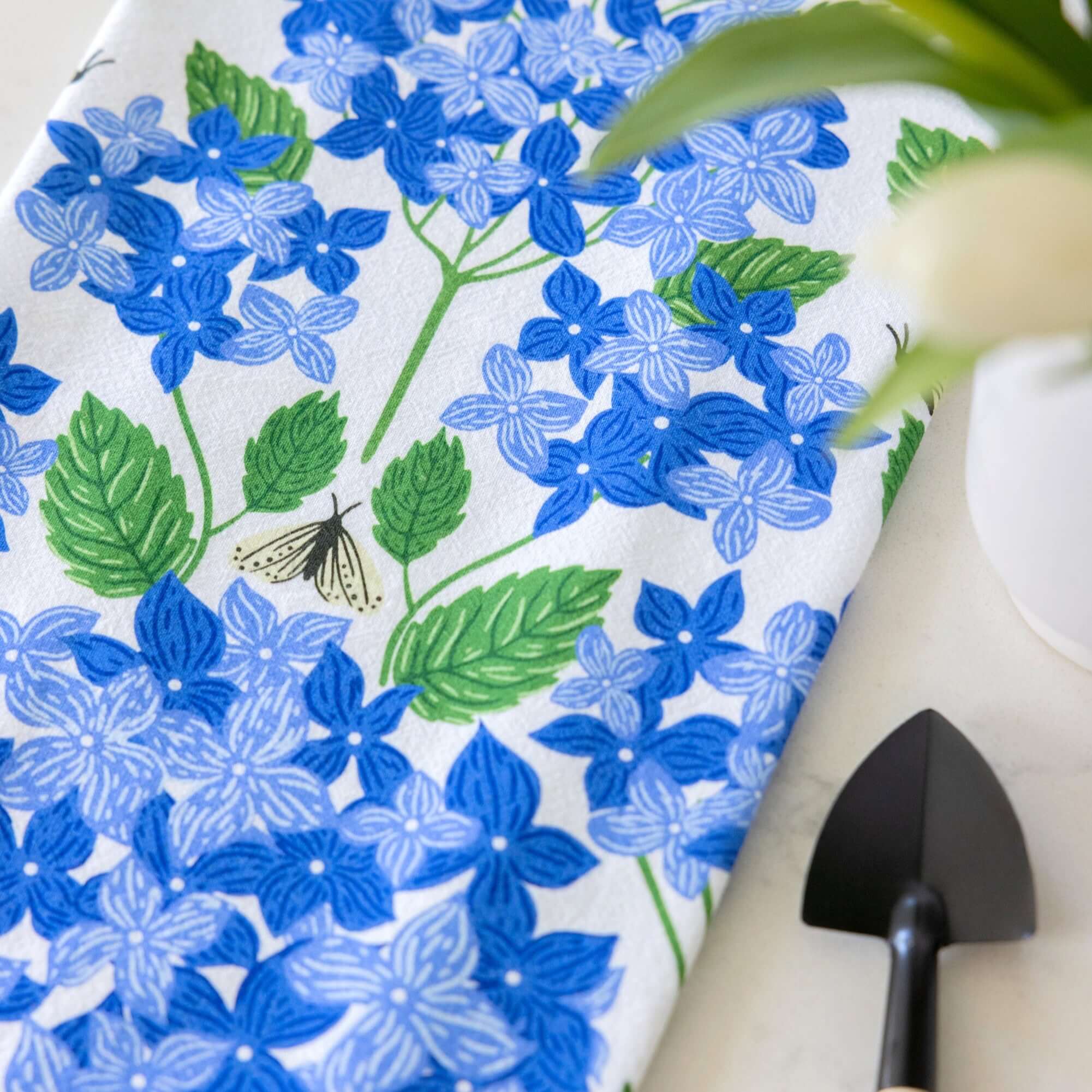 Blue Hydrangeas Tea Towel