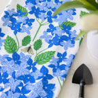 Multicolor illustrated floral tea towel
