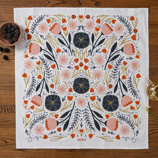 Moody Floral Tea Towel