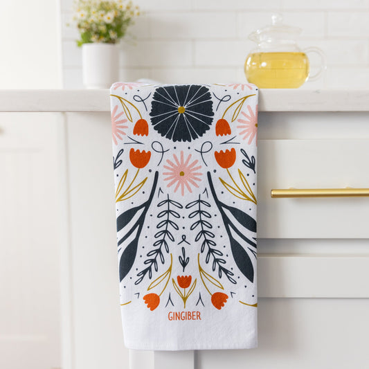 Moody Floral Tea Towel