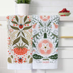 Pink Pansies & Ladybug Tea Towel Bundle - Gingiber