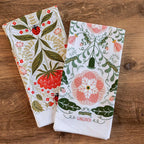 Pink Pansies & Ladybug Tea Towel Bundle - Gingiber