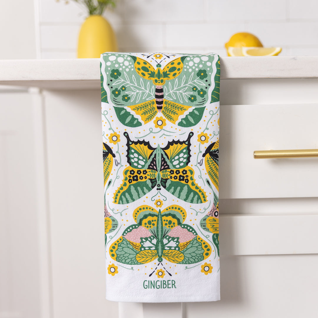 Night Butterfly Tea Towel