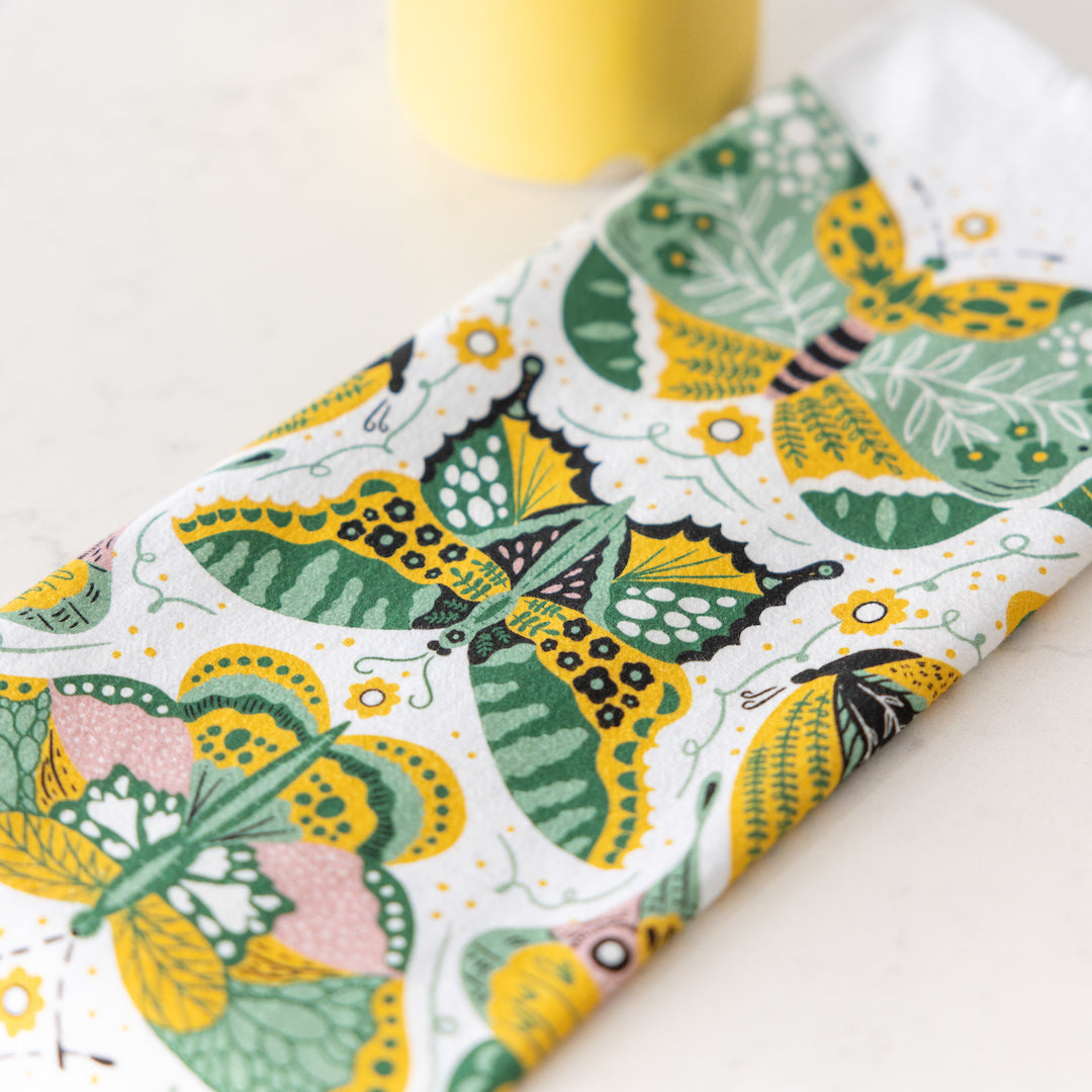 Night Butterfly Tea Towel