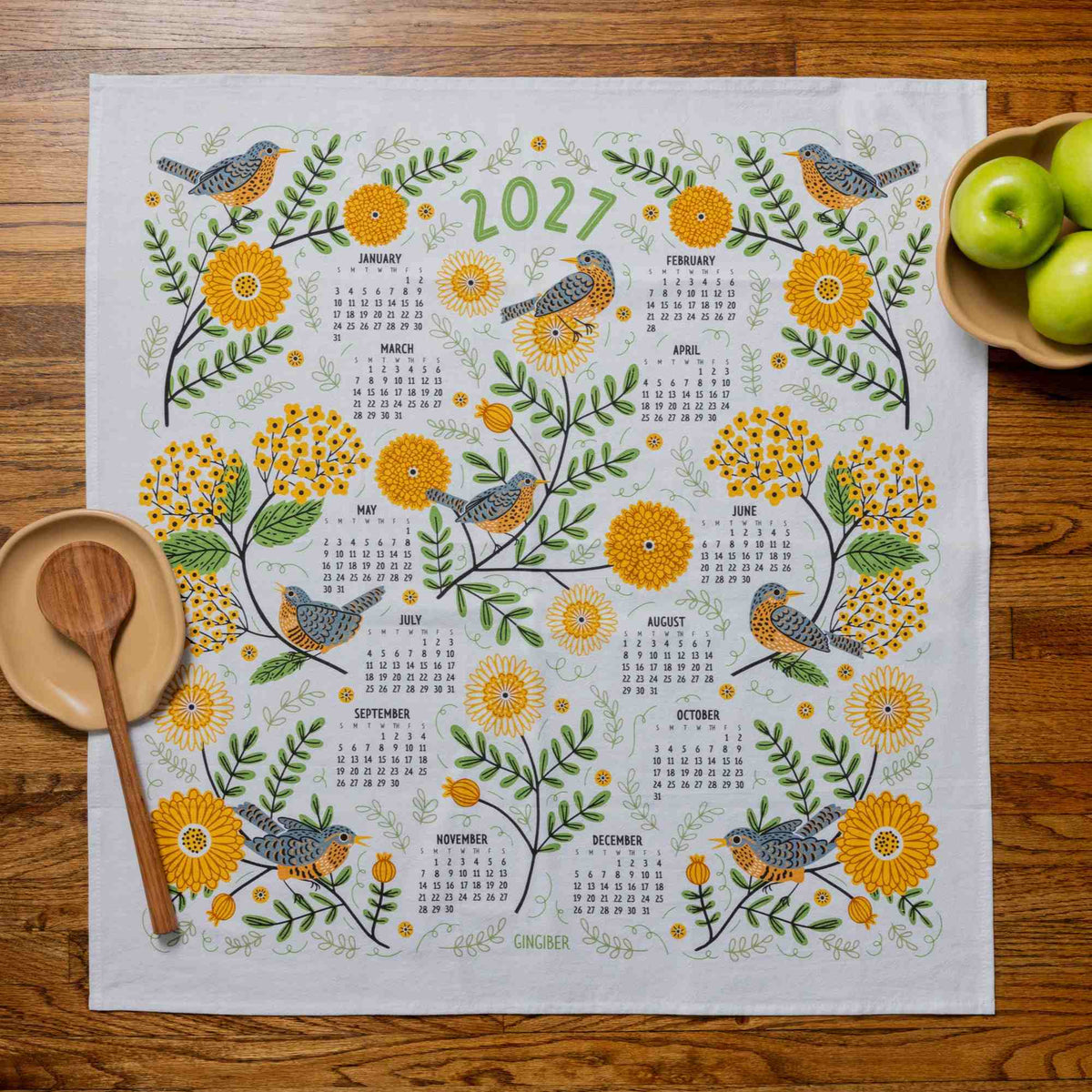 2027 Tea Towel Calendar
