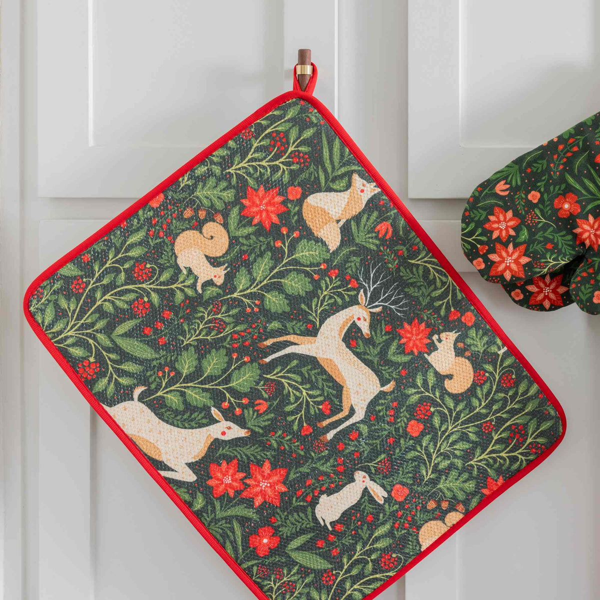 Christmas Forest Drying Mat