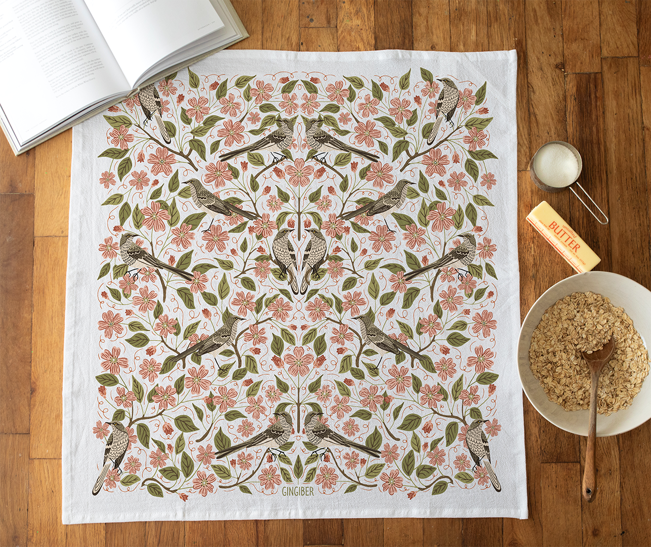 Apple blossom Tea Towel