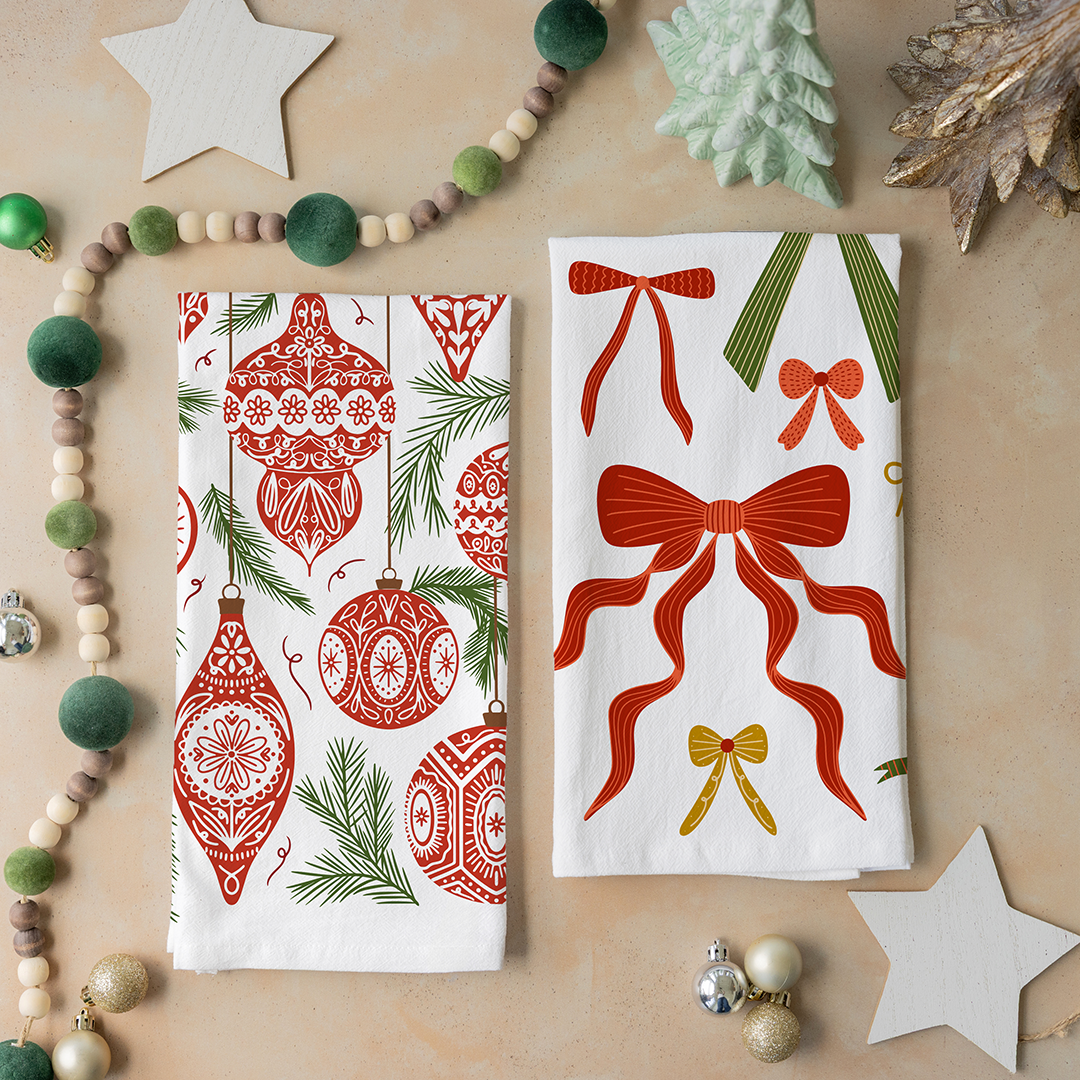 Baubles & Bows Tea Towel Bundle