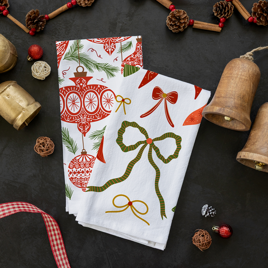 Baubles & Bows Tea Towel Bundle