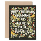 Beautiful World Birthday Card - Gingiber