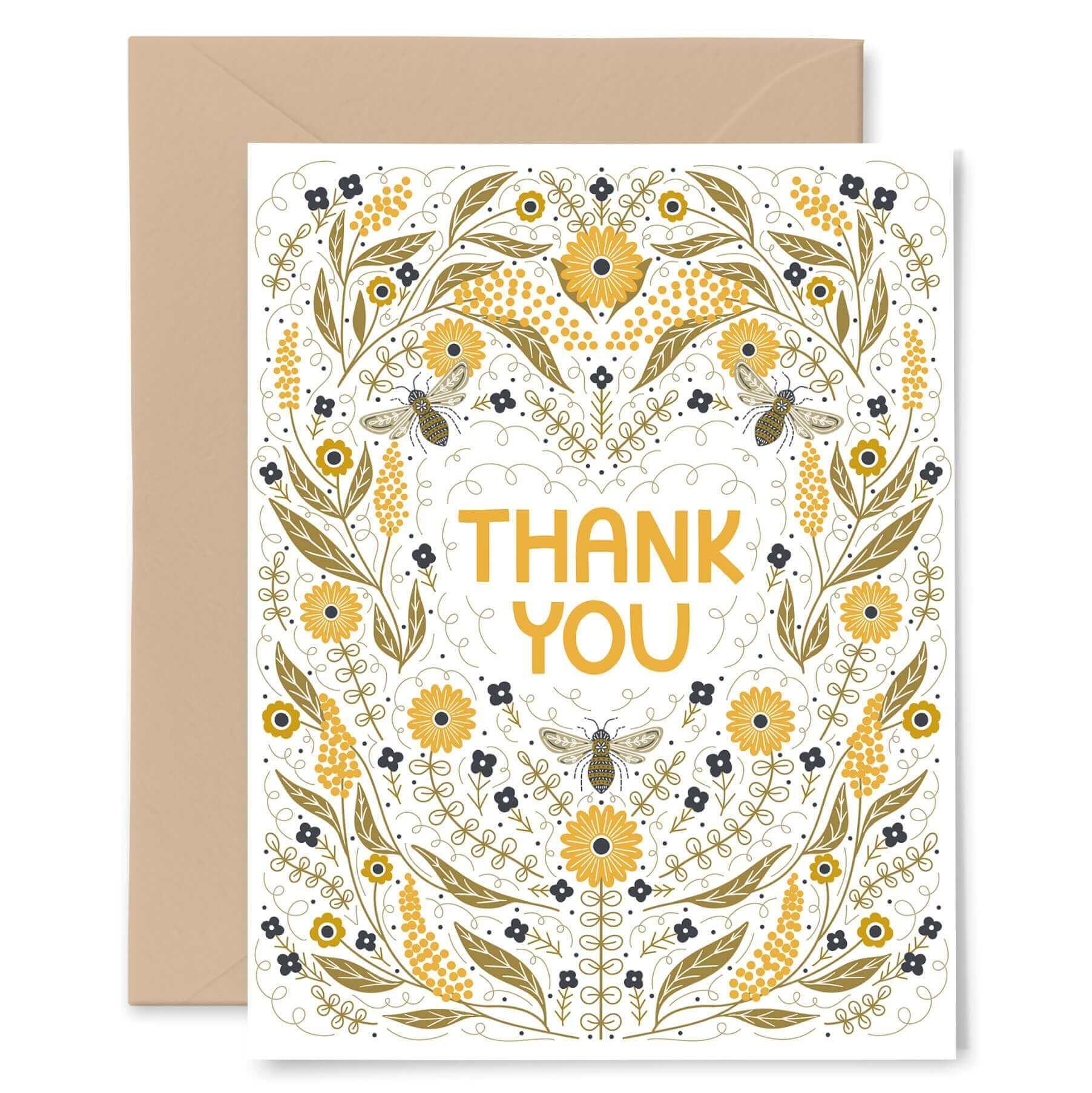 Thank You Bee Garden Card - Gingiber