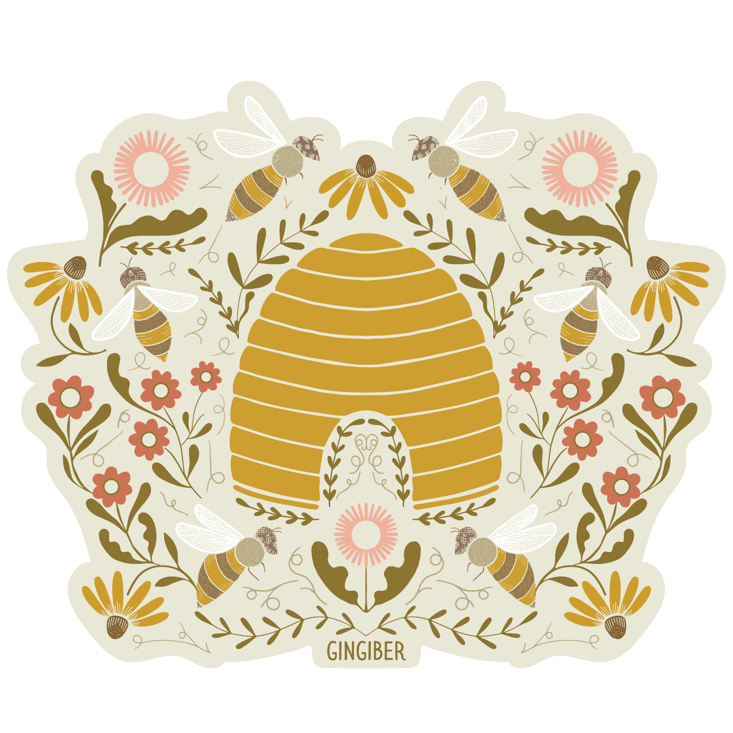 Beehive Sticker - Gingiber