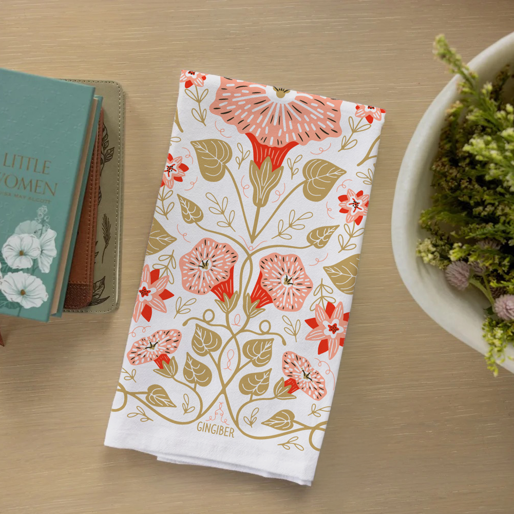 Blossom & Vine Tea Towel