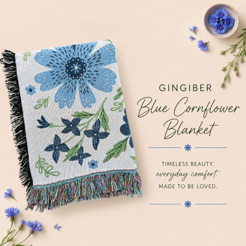 Blue Cornflower Blanket