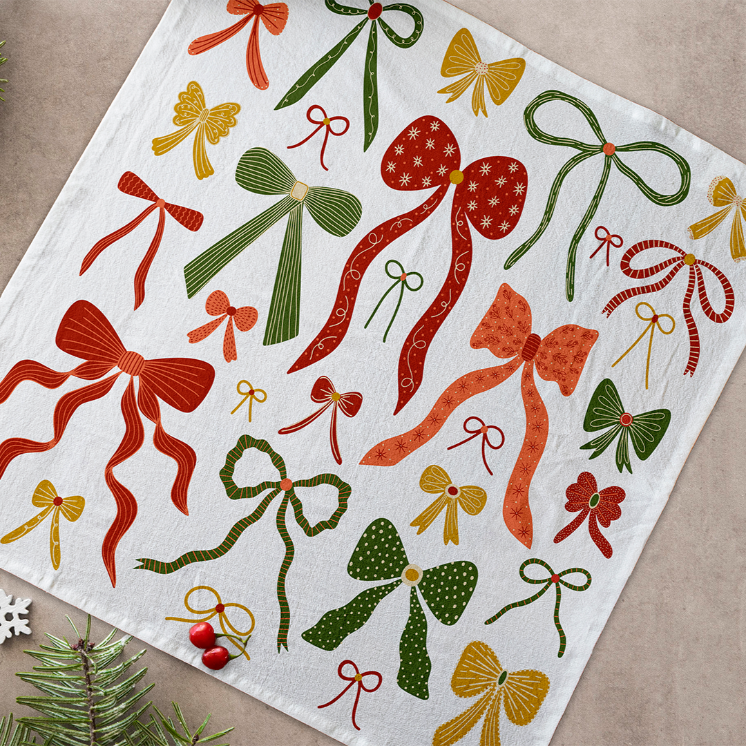 Bows Tea Towel