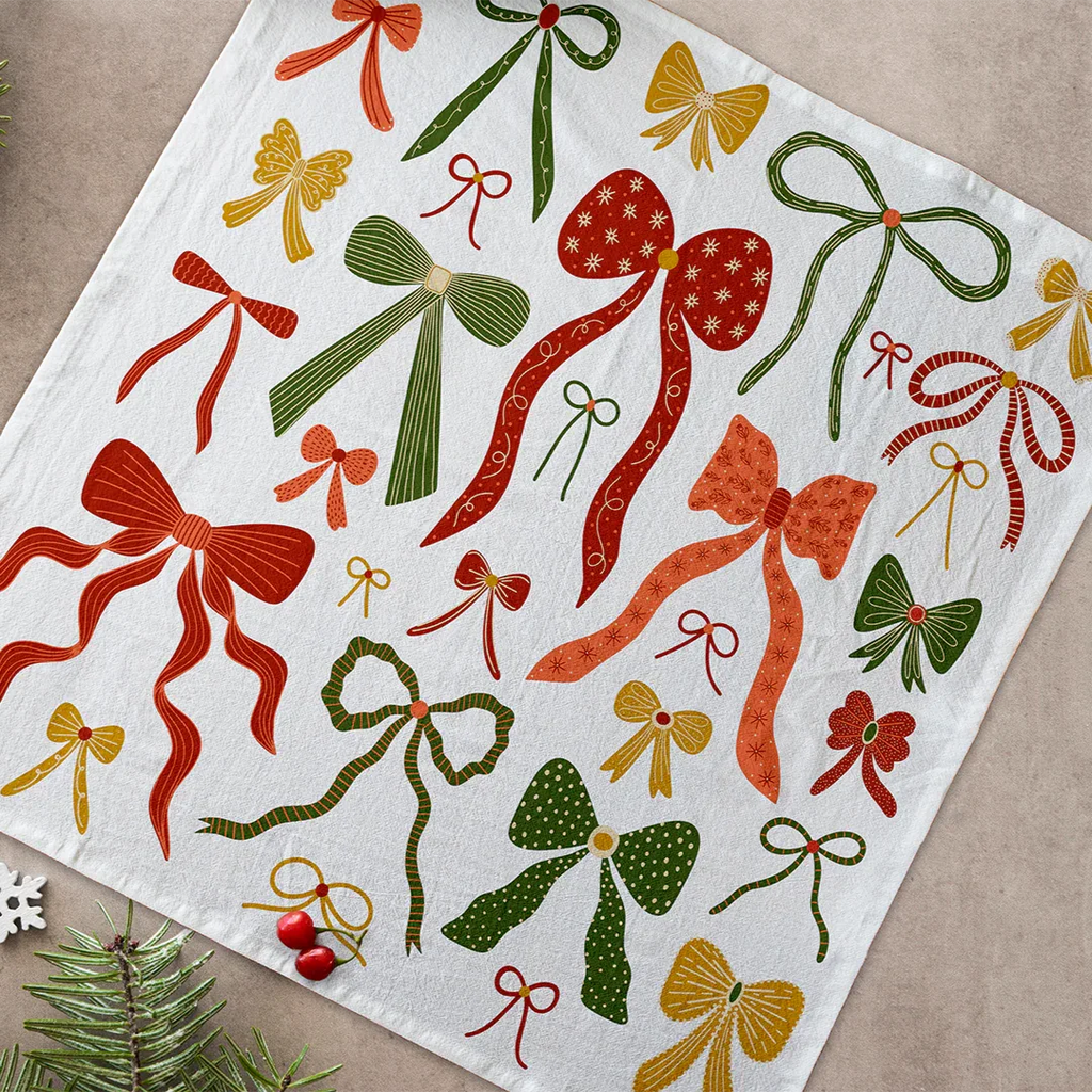 Bows Tea Towel - Gingiber
