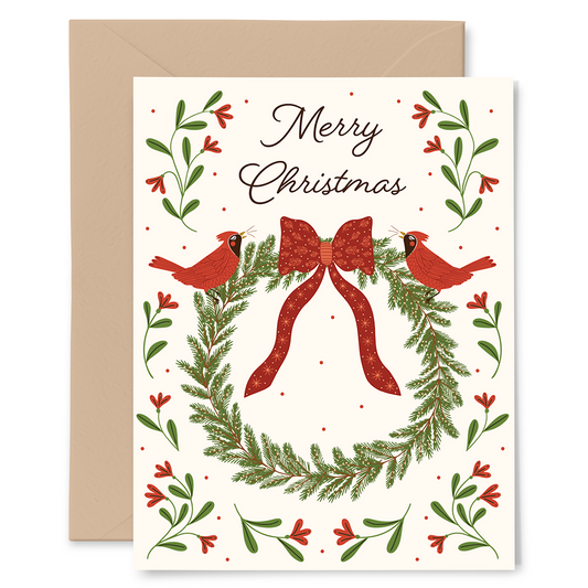 Cardinals Merry Christmas Card