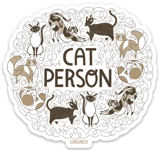 Cat Person Sticker
