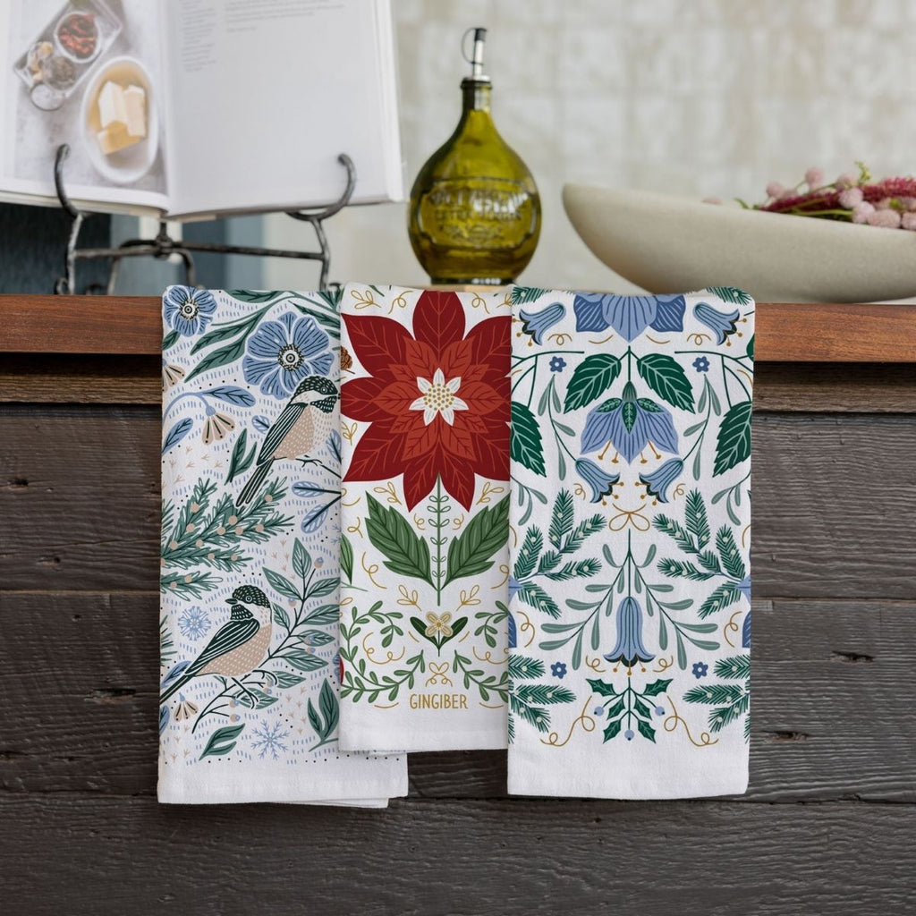 Winter Botanicals Tea Towel Bundle