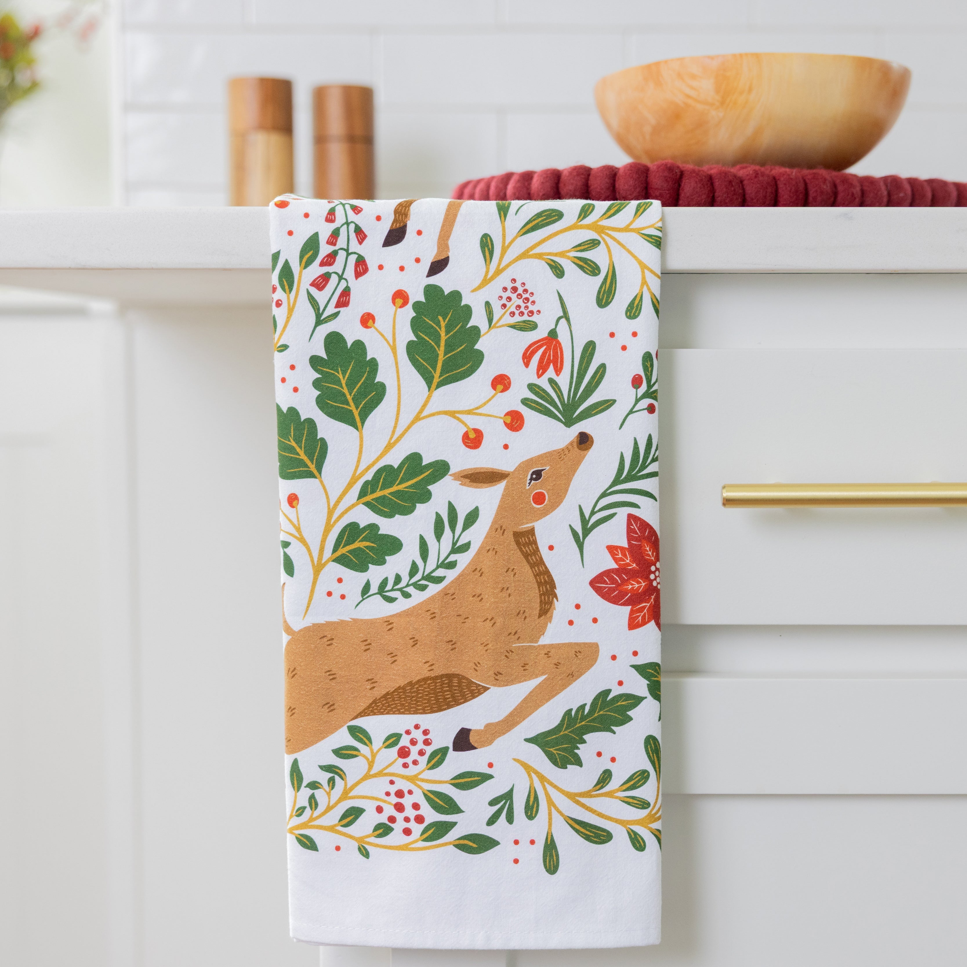 Christmas Forest Tea Towel