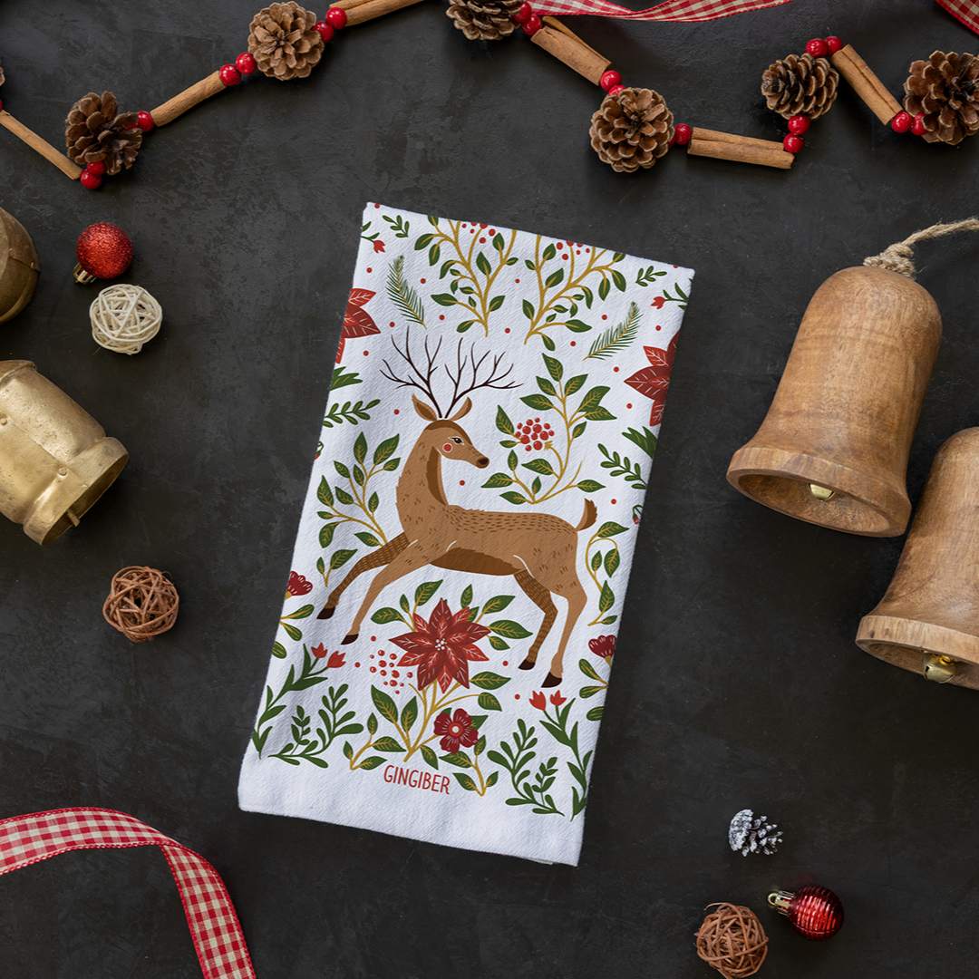 Christmas Forest Tea Towel