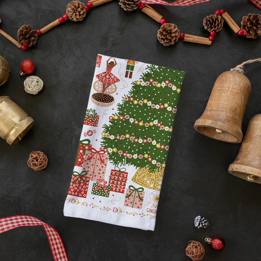 Christmas Tree Tea Towel (REDIRECT) - Gingiber