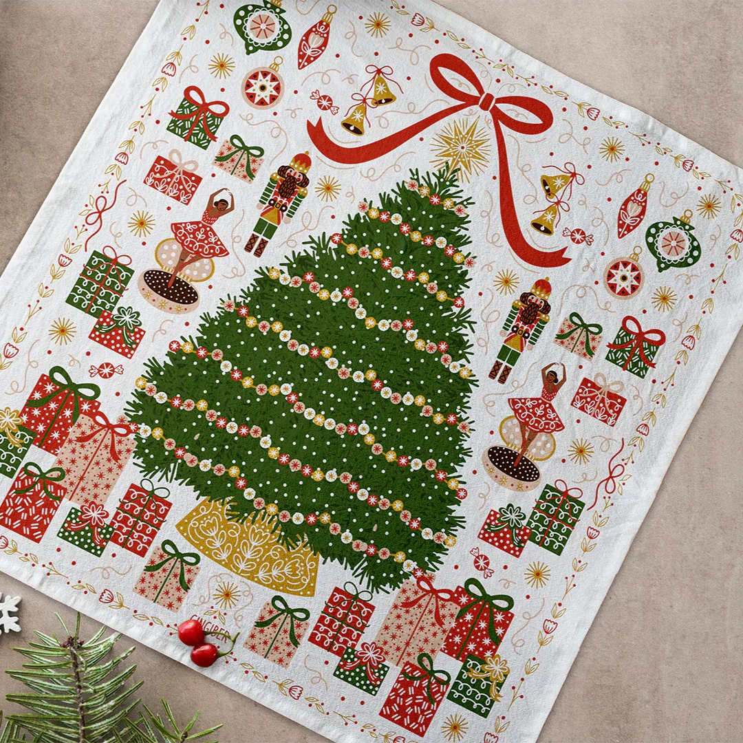 Christmas Tree Tea Towel (REDIRECT) - Gingiber