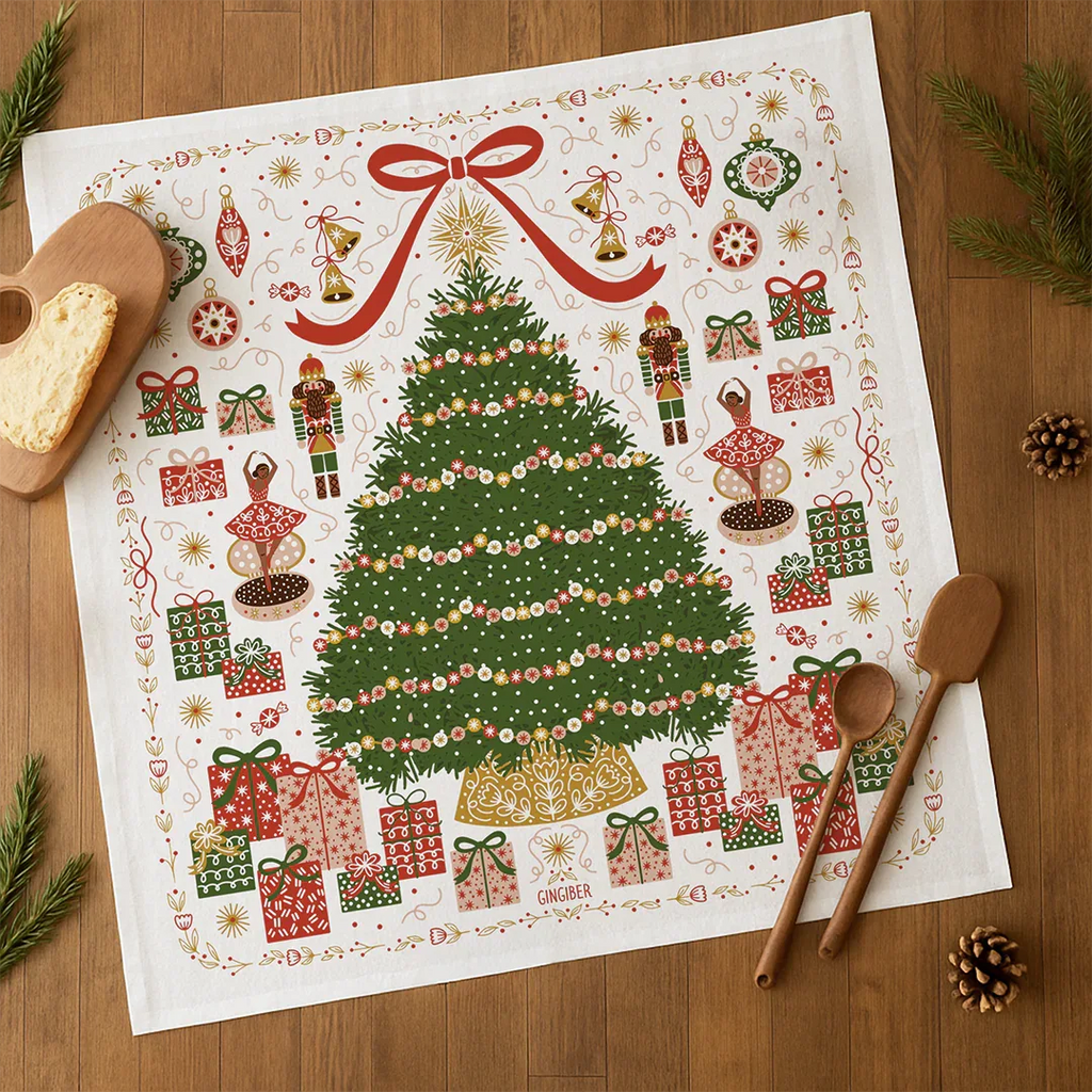 Christmas Tree Tea Towel (REDIRECT) - Gingiber