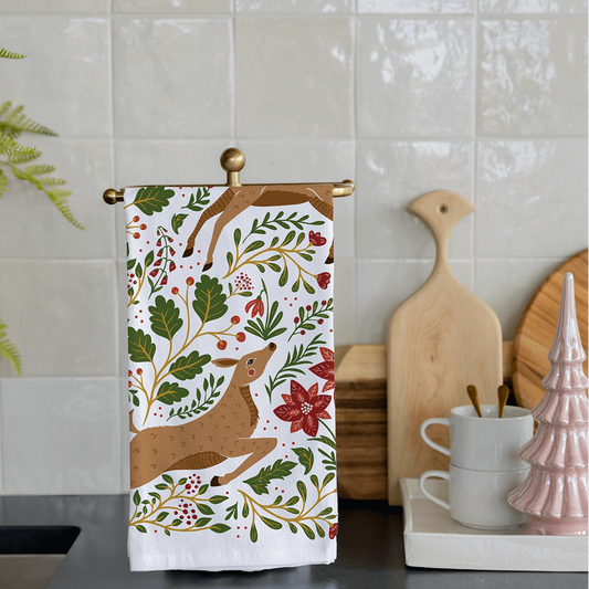 Christmas Forest II Tea Towel