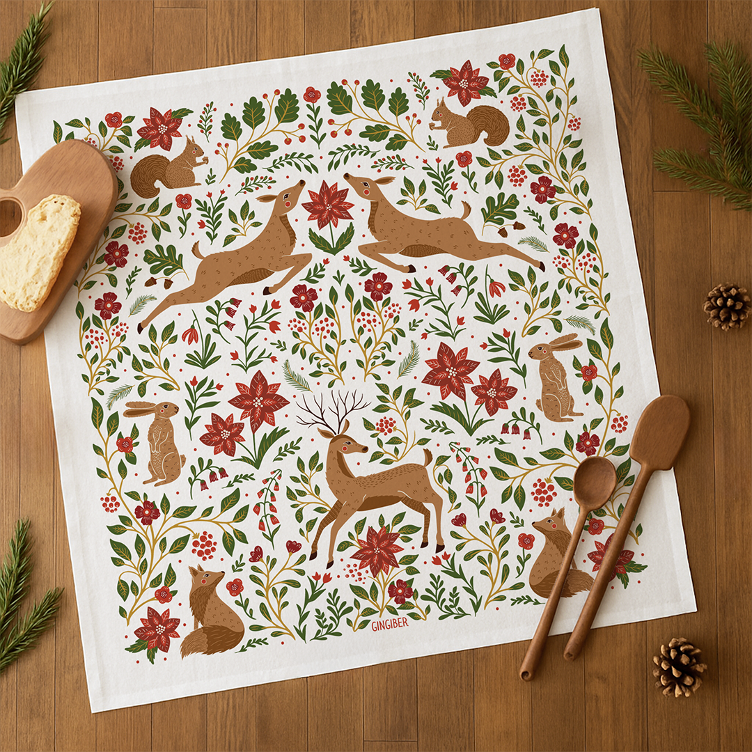 Festive Forest Tea Towel Bundle