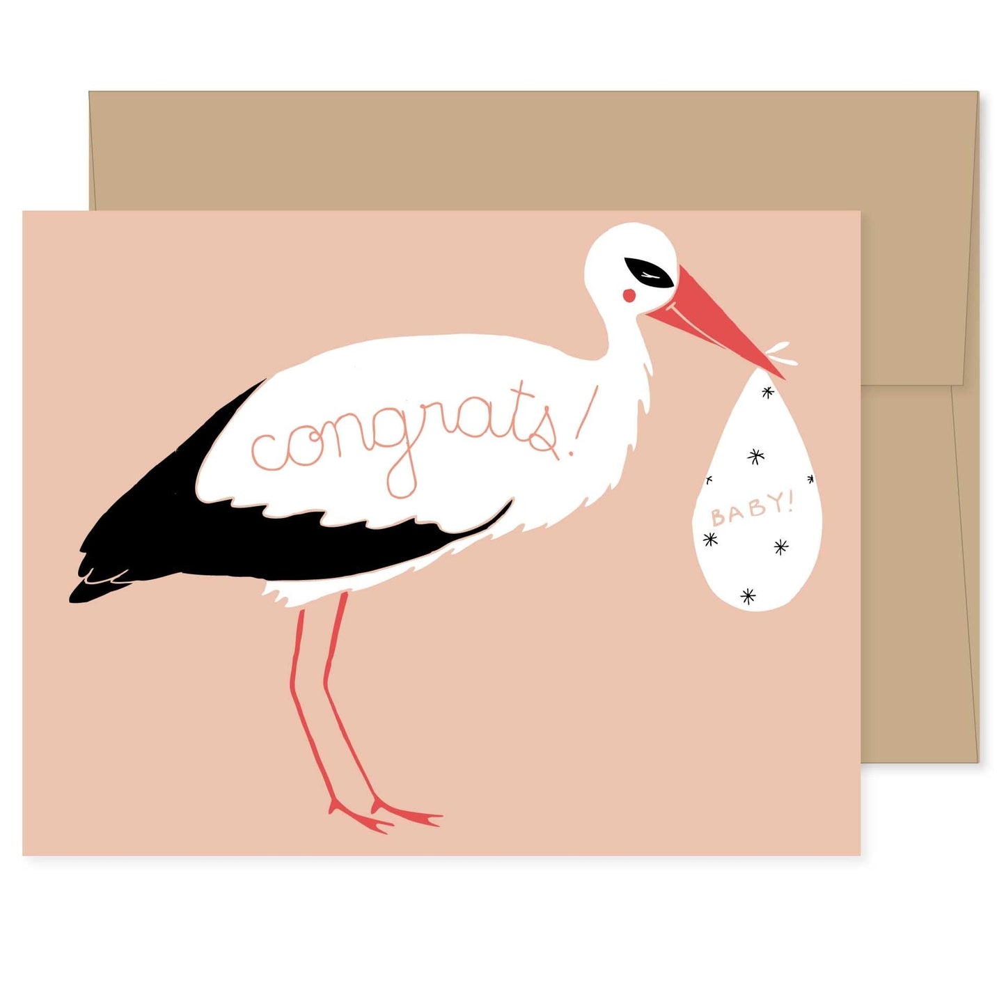 Congrats Baby Stork Card