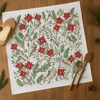 Limited Time Poinsettias & Pines Tea Towel (REDIRECT) - Gingiber