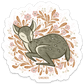 Deer in Flowers Sticker