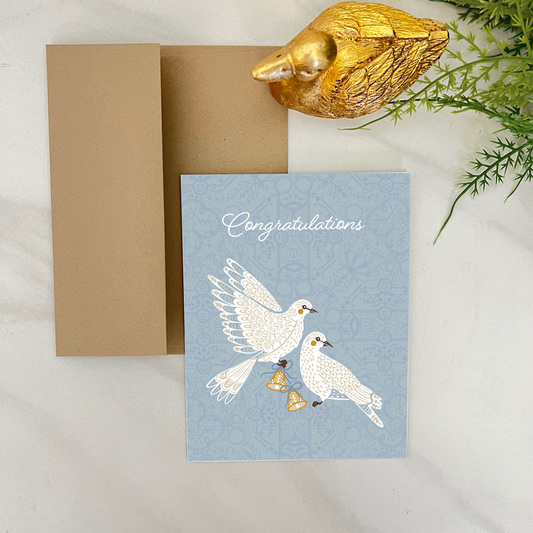 Doves Wedding Card